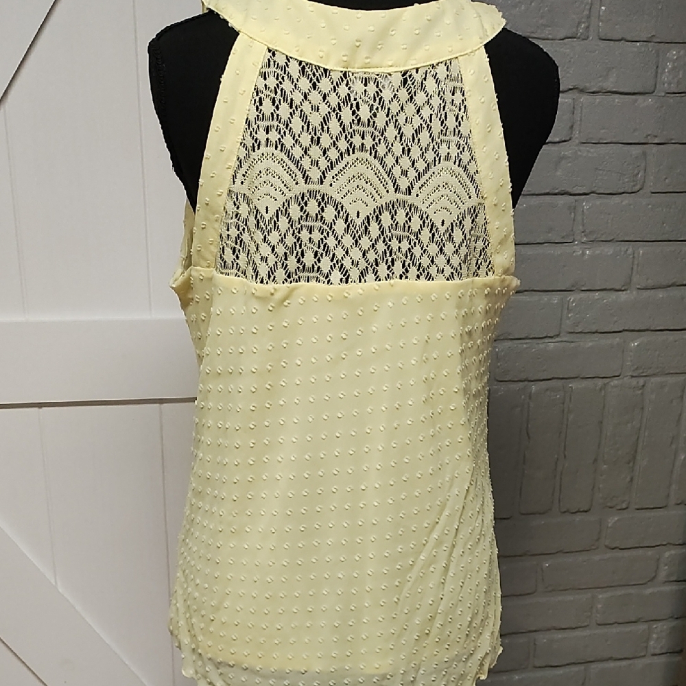 Iz Byer Light Yellow Ruffle Tank Top - Picture 3 of 4